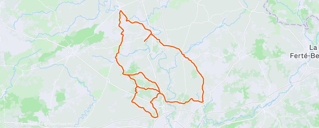 Map of the activity, Cyclisme