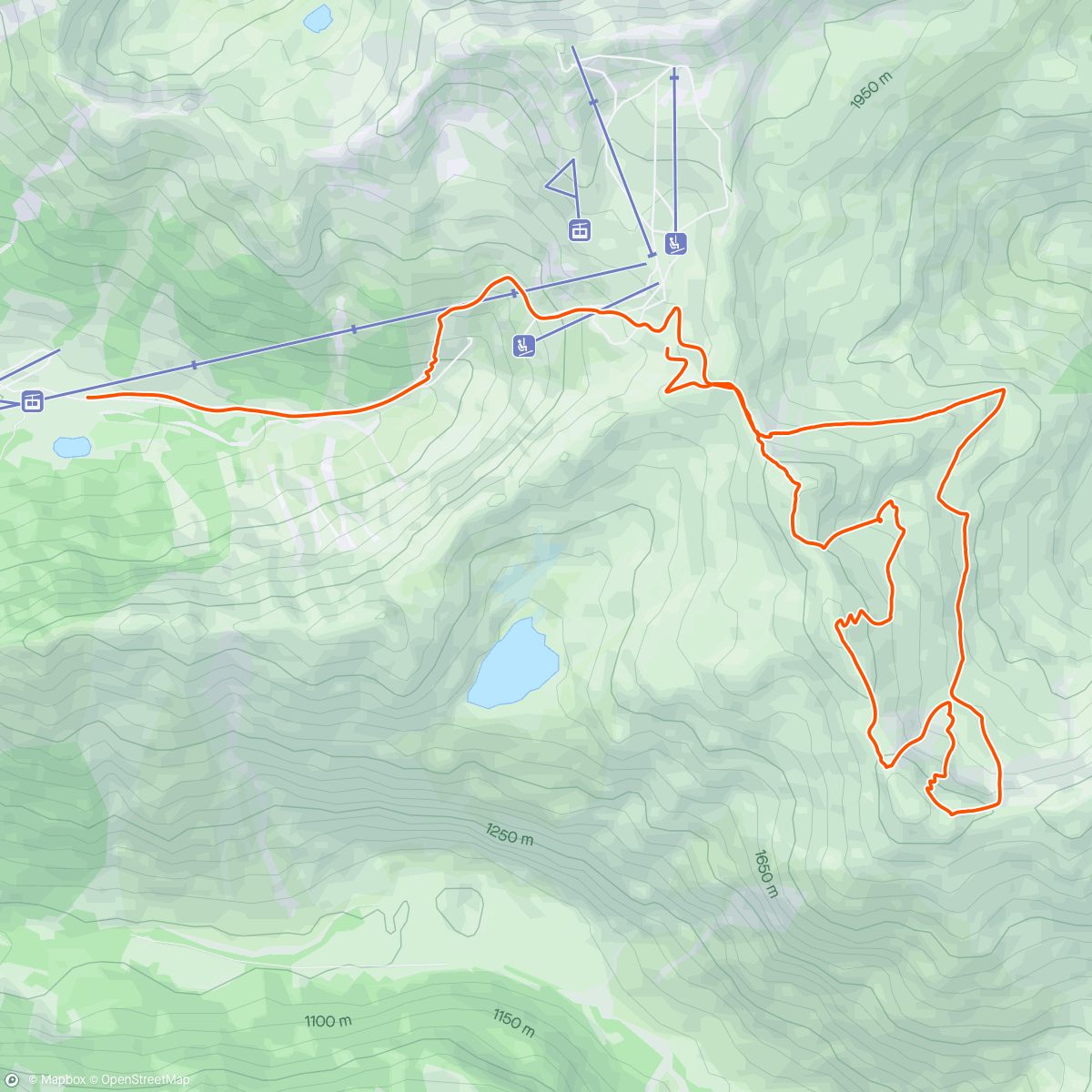 Map of the activity, Powder Ende April