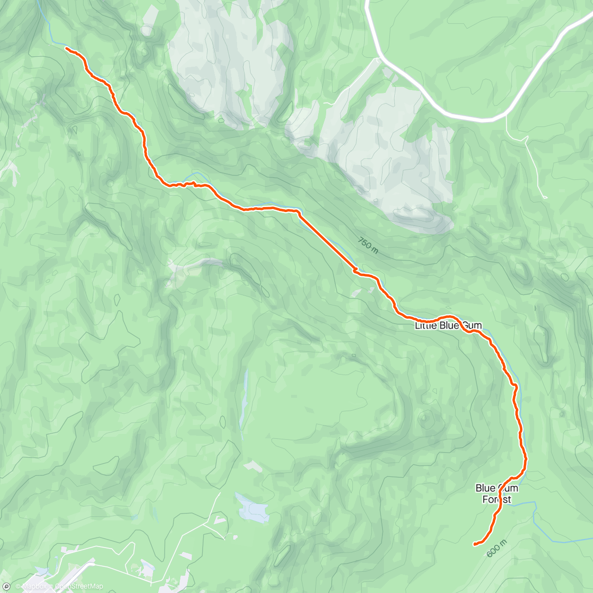 Map of the activity, Acacia Flat to Burra Korain