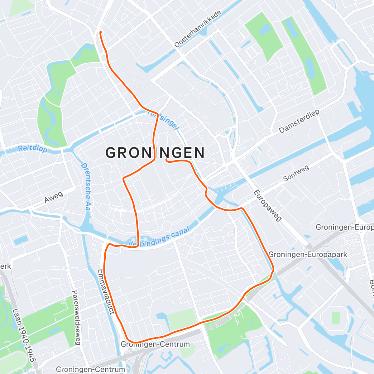 Map of the activity, RCG 5K beginner