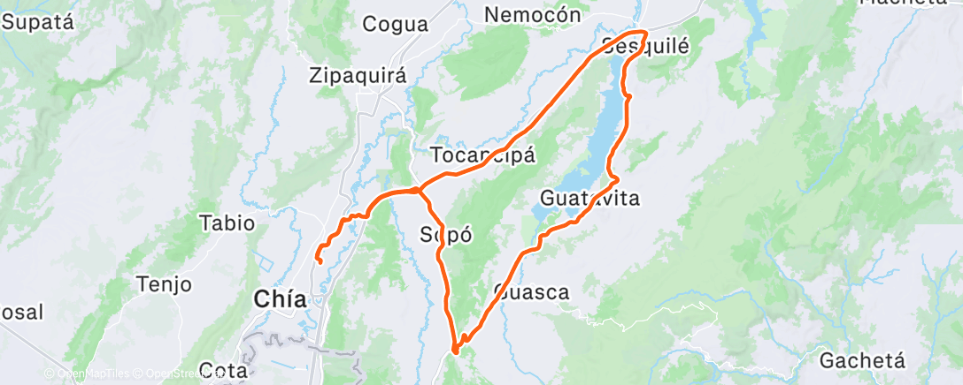 Карта физической активности (Vuelta guatavita)