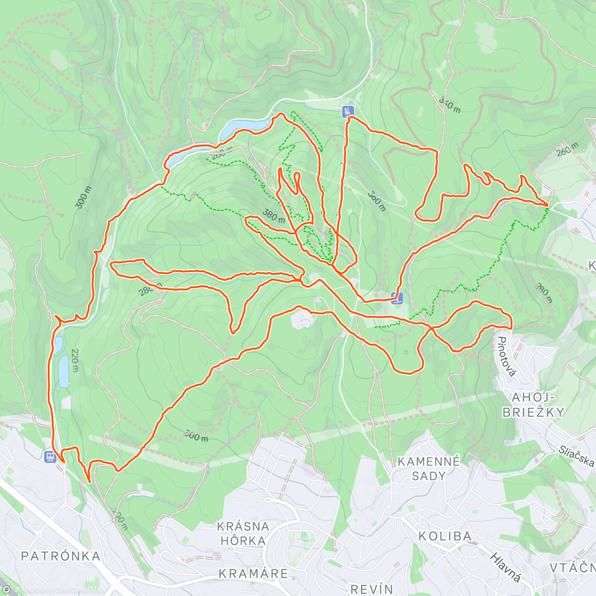Map of the activity, K bejby