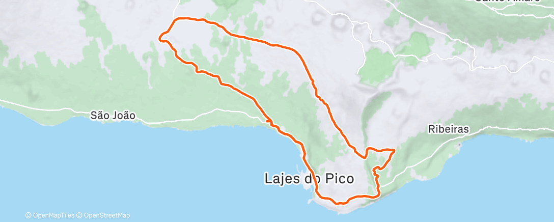 Map of the activity, Volta de bicicleta de gravel ao entardecer