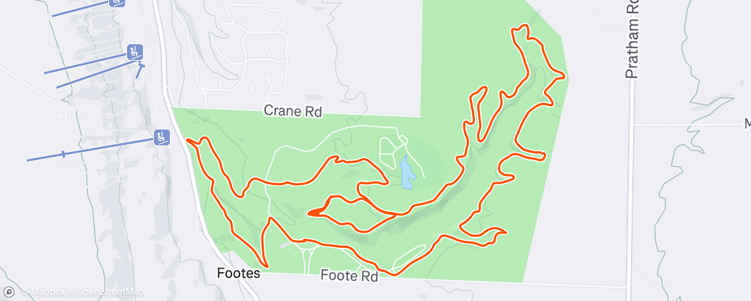 Map of the activity, Sprague mtn bike with Mike,  a bit wet
