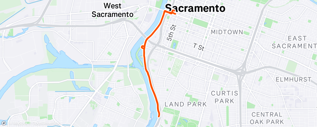 Map of the activity, Lunch Run