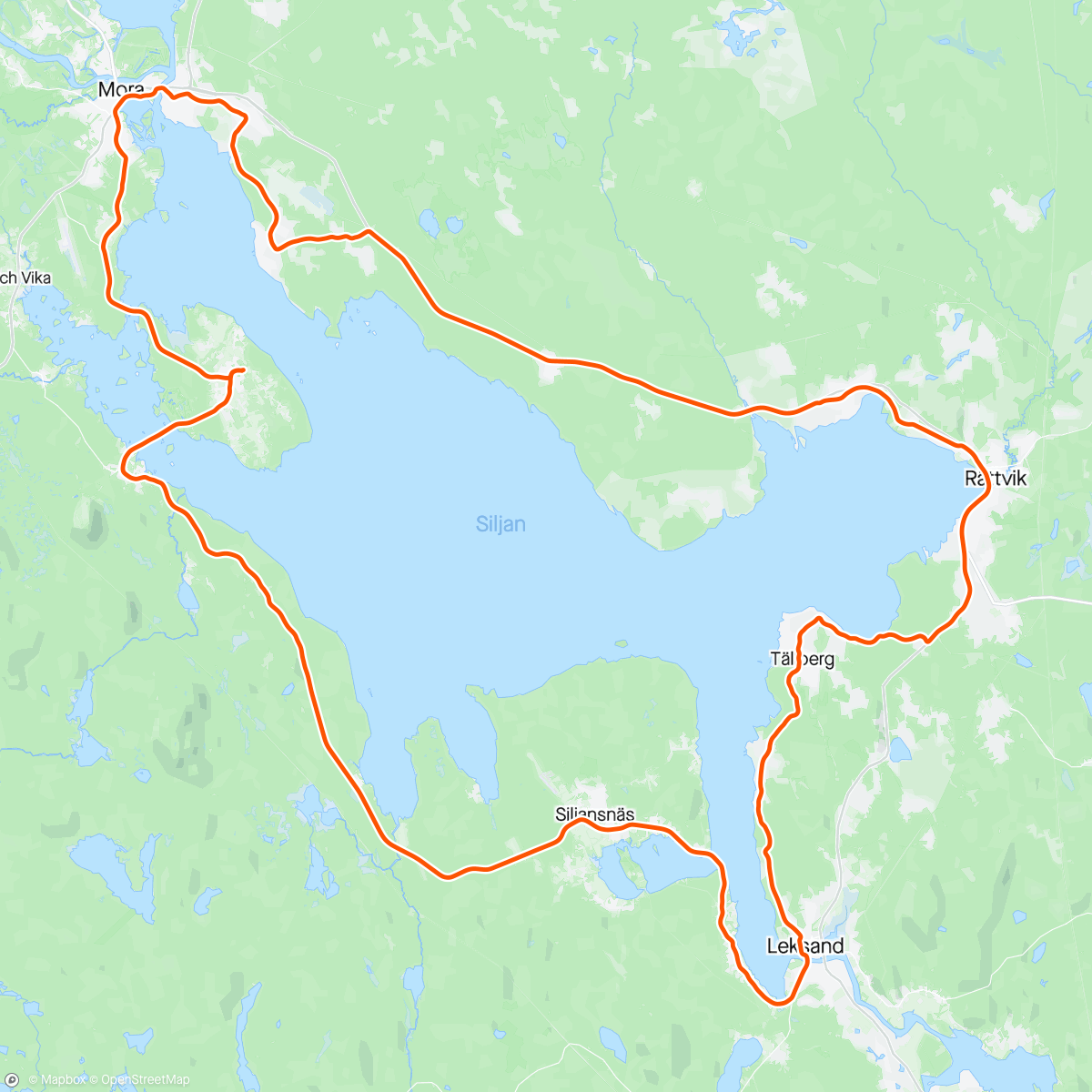 Mapa de la actividad (Siljan Runt 12 km med grymma Jenny! 🤩)