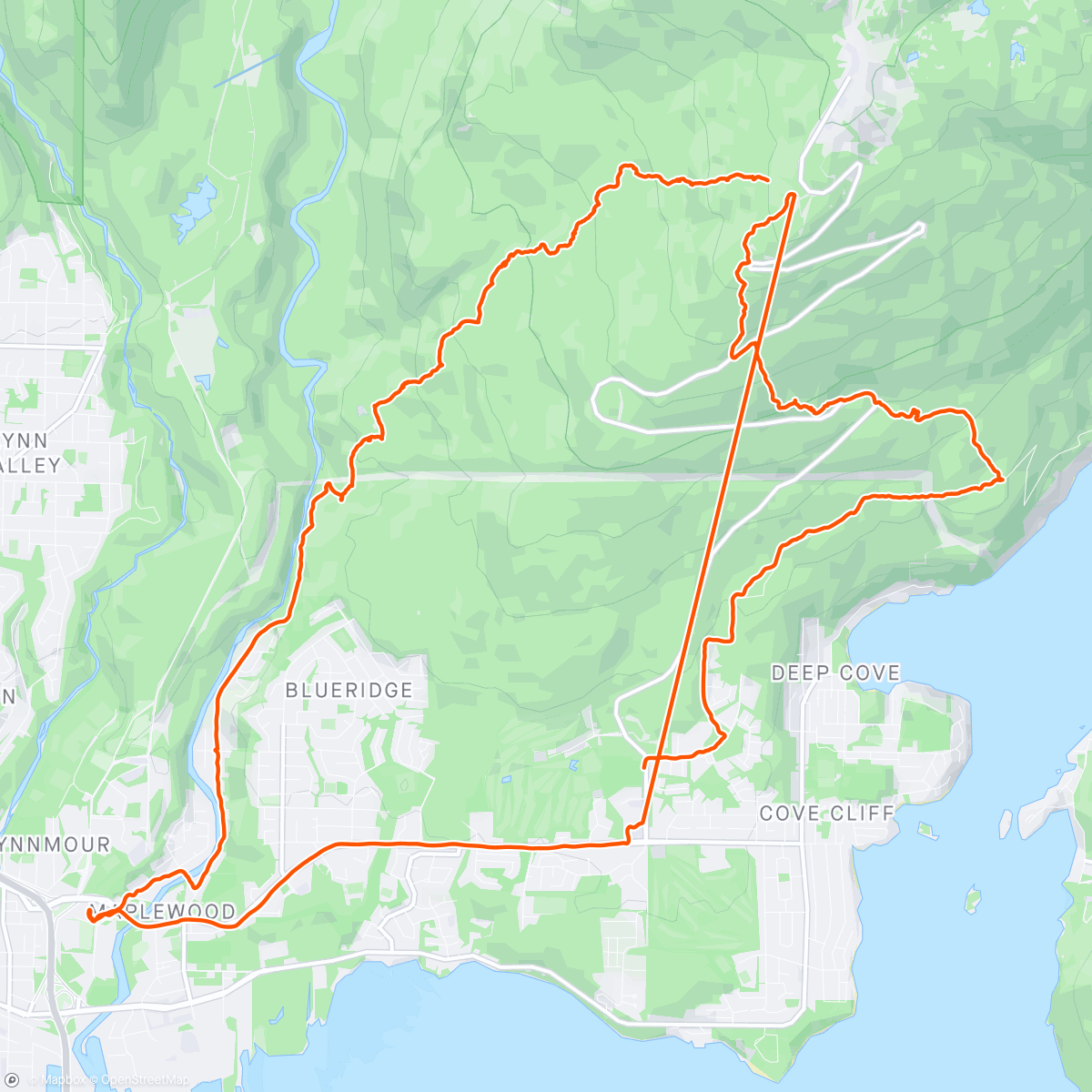 Map of the activity, Mt Seymour