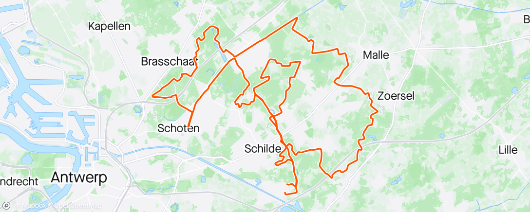 Map of the activity, Ochtendrit MTB 🌞