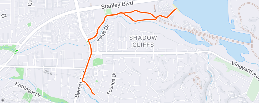 Map of the activity, Morning Run