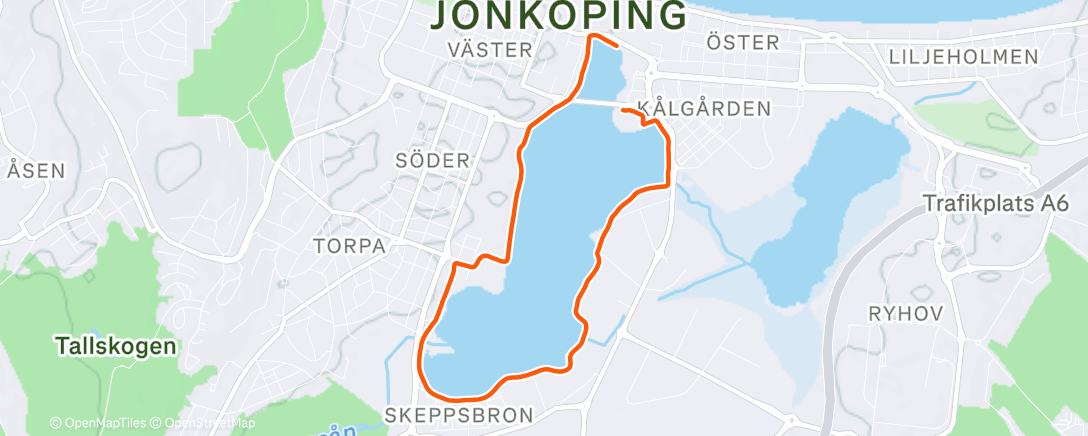 Map of the activity, Morning Run