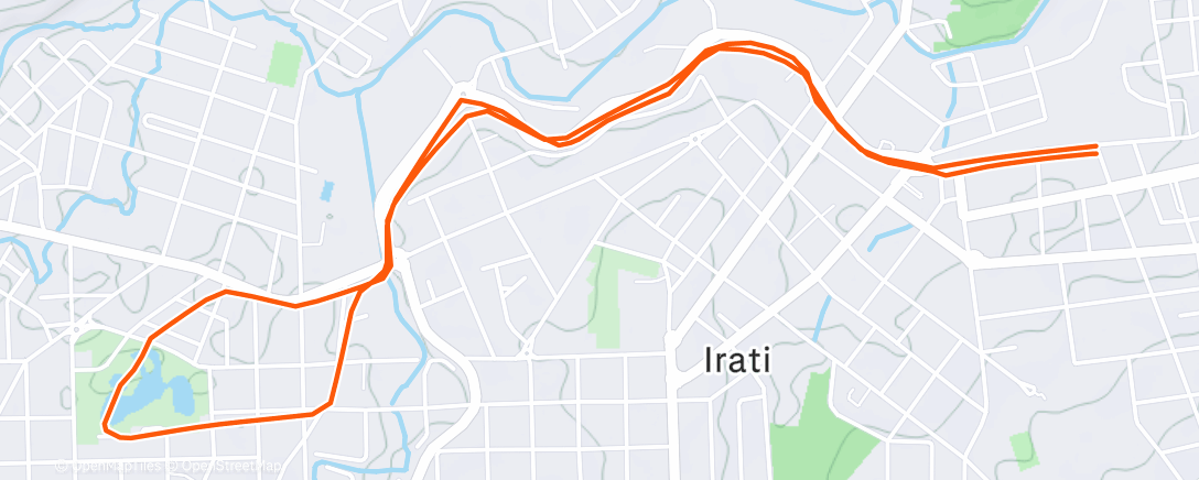 Map of the activity, treino