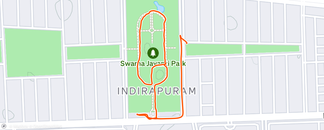 Map of the activity, Morning Run