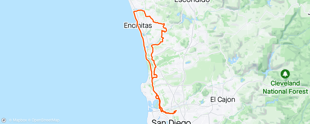 Map of the activity, 5.4 B ride