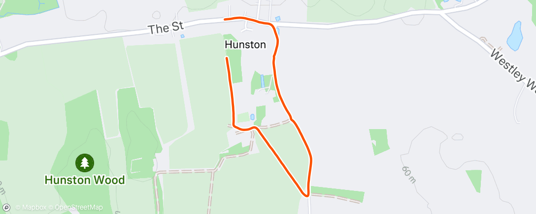 Map of the activity, Afternoon Walk