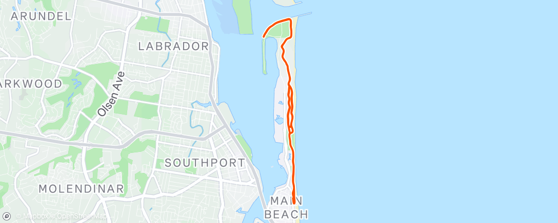 Mapa da atividade, Fartlek @ Spit