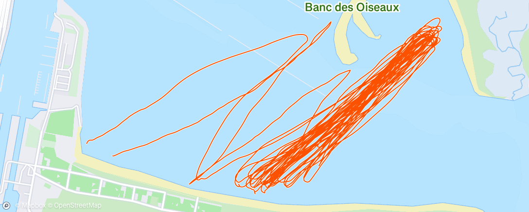 Map of the activity, Windsurf dans l'après-midi