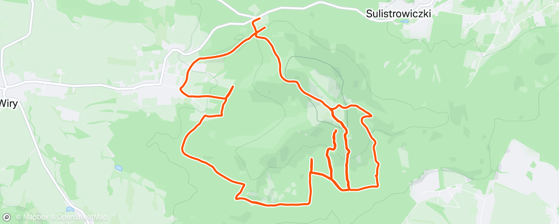 Map of the activity, Evening Ride