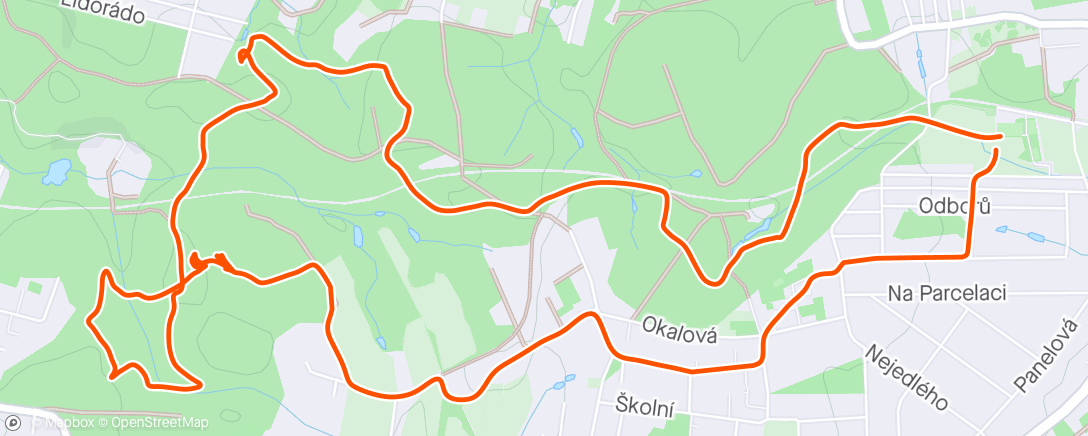 Map of the activity, ŽA Middle