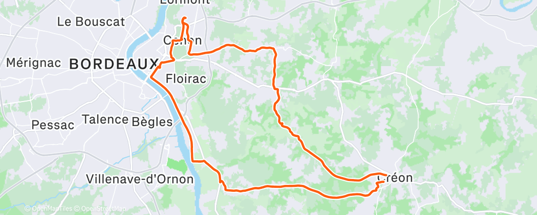 Map of the activity, Gravel le midi