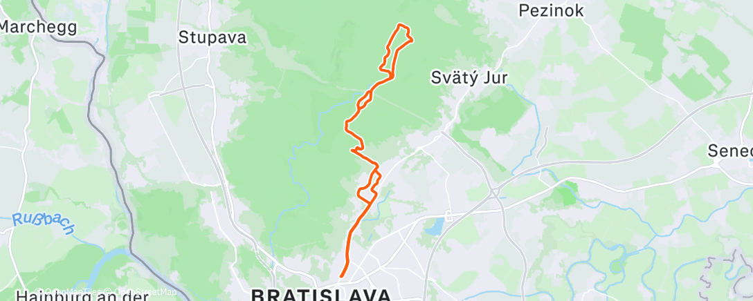 Map of the activity, Morning Ride