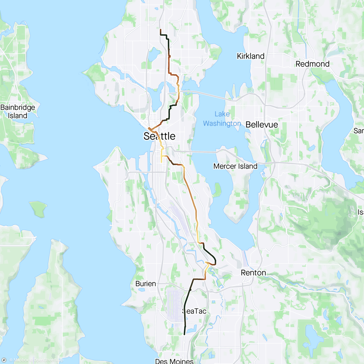 Map of the activity, Light Rail Ultra with RCR