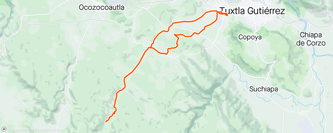 Mapa de la actividad, Vuelta ciclística por la mañana