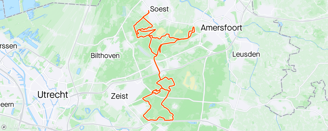 Map of the activity, Rondje Zeist en Soest