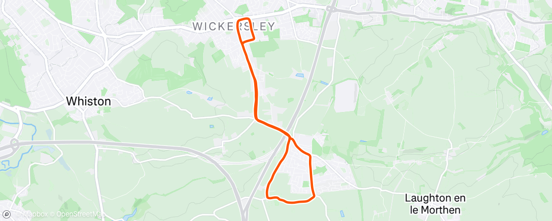 Map of the activity, Lunch Run