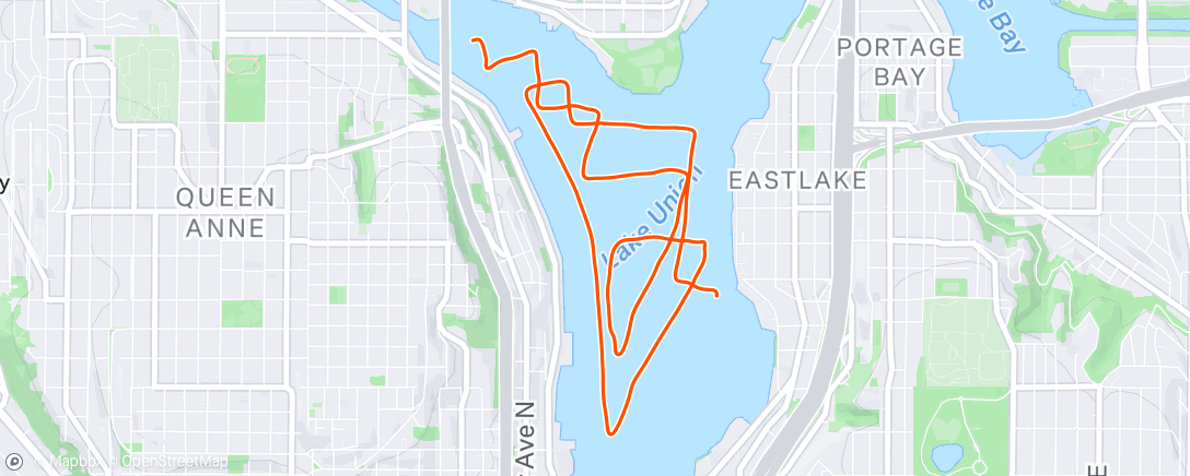 Map of the activity, Evening Sail
