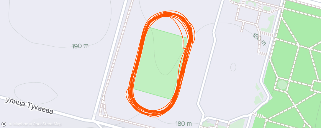 Map of the activity, Evening Run