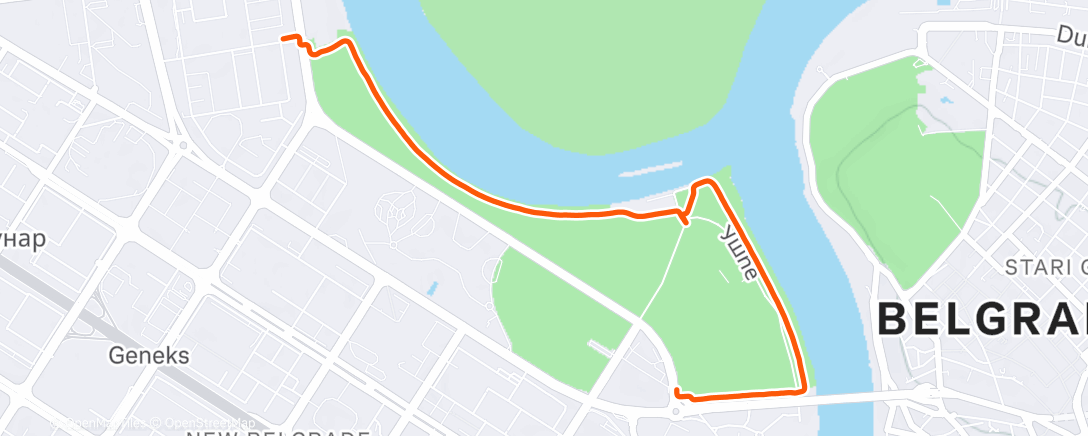Карта физической активности (Afternoon Run)