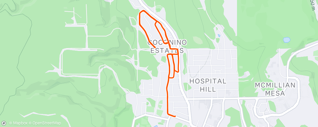 Map of the activity, Afternoon Roller Ski