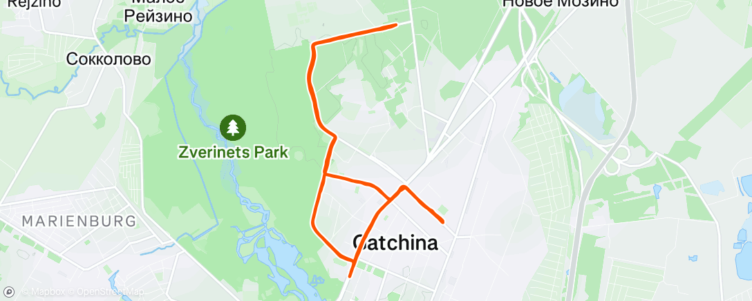 Map of the activity, Lunch Run