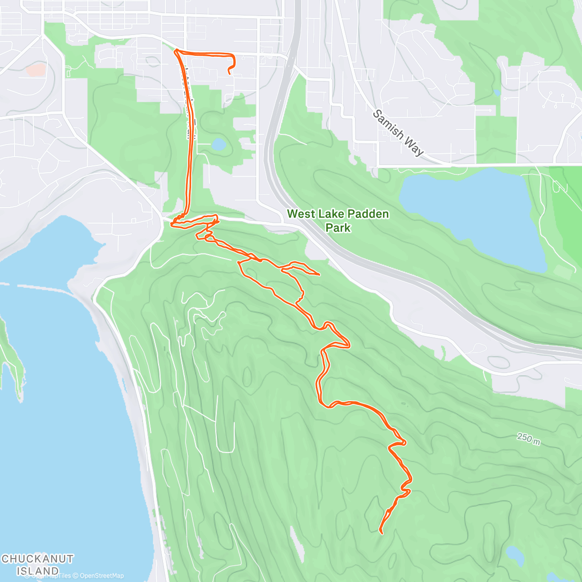 Mapa de la actividad (My first taste of Chuckanut w/ Cel)