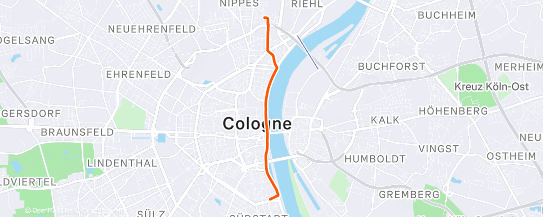 Map of the activity, Nachtradfahrt