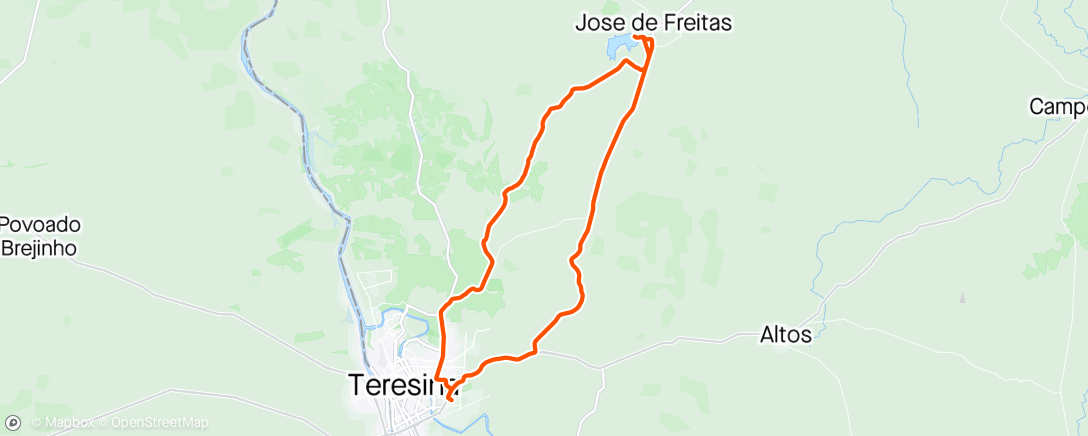 Map of the activity, Teresina até JF 🚴🇧🇷🙏