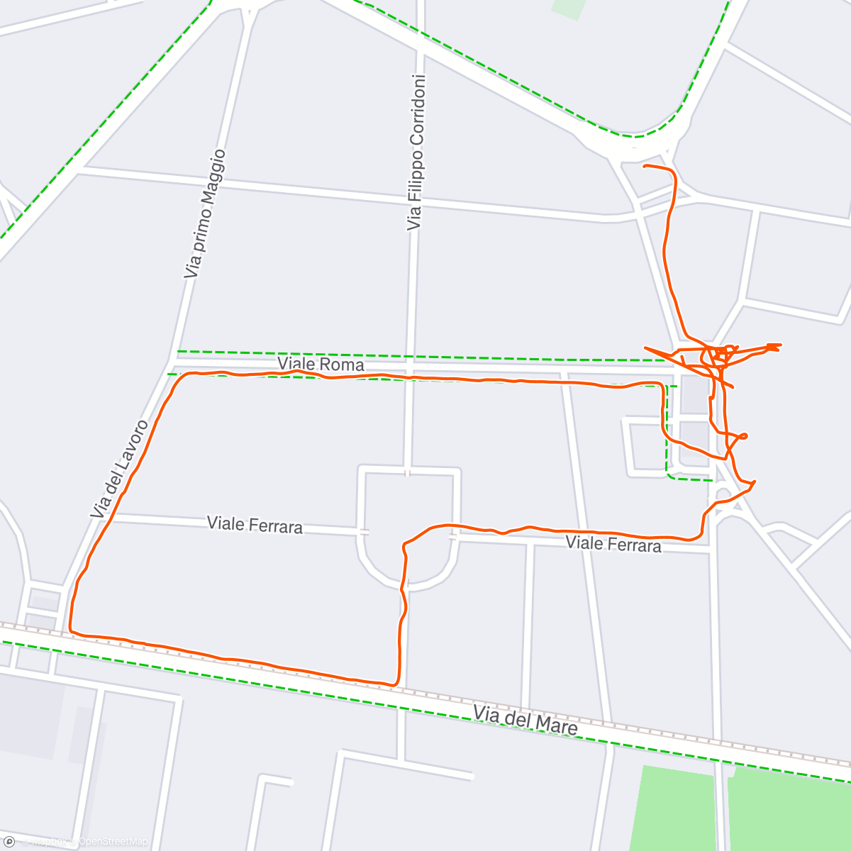 Map of the activity, Afternoon Walk