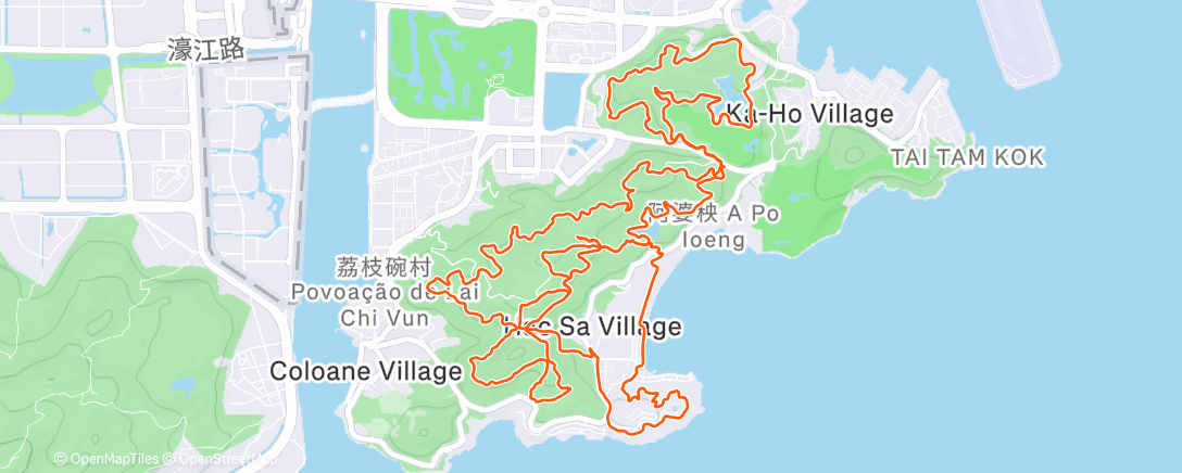 Map of the activity, 越野跑（上午）