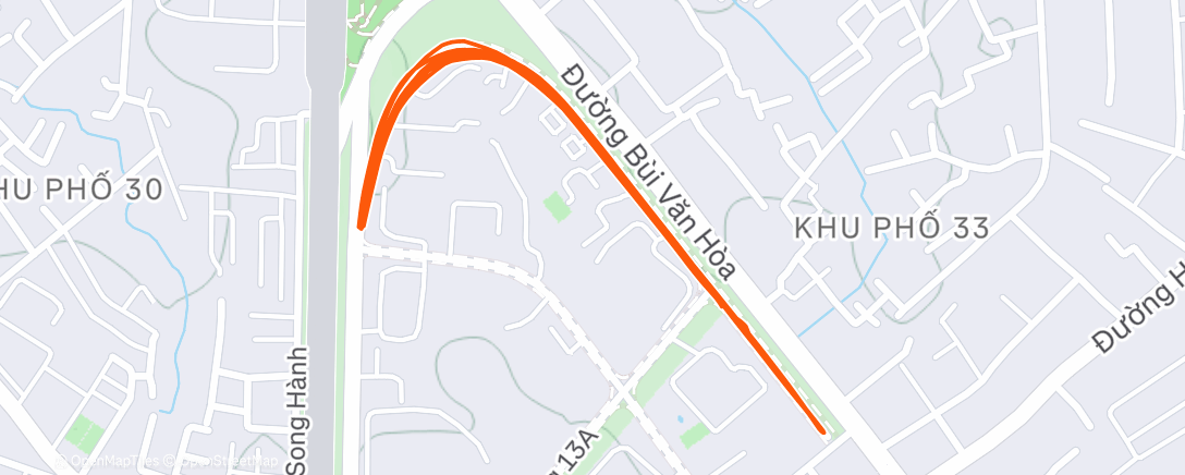 Map of the activity, Morning Run