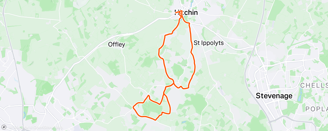 Map of the activity, Afternoon Ride