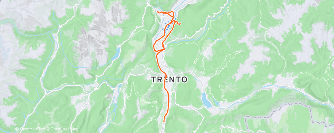 Map of the activity, Ciclismo