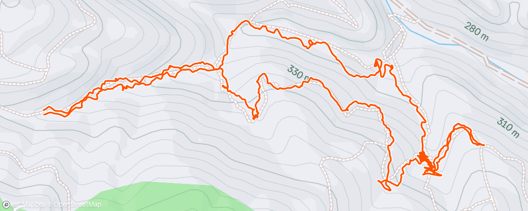 Map of the activity, Morning Hike