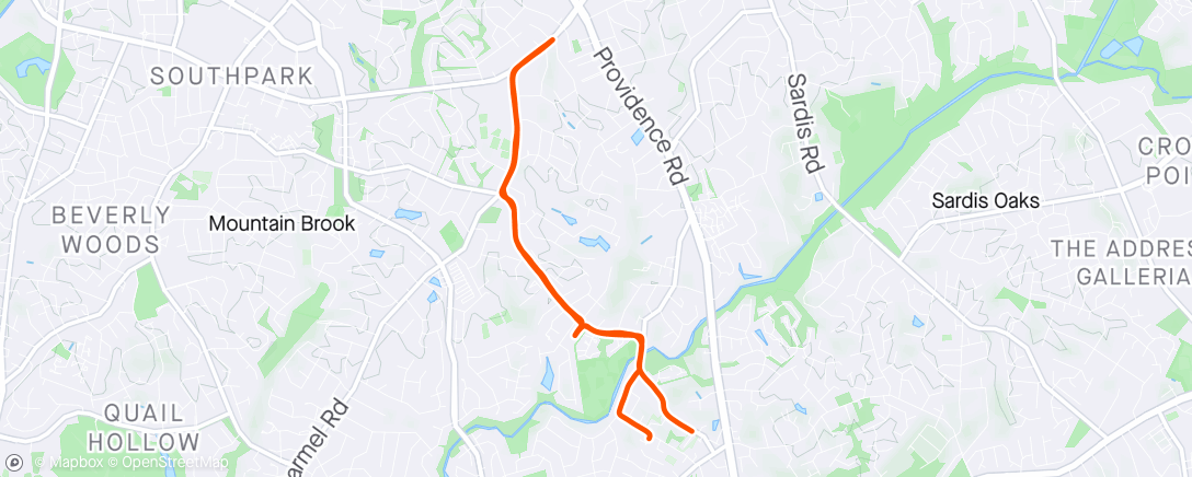 Map of the activity, Easy pace solo 10k