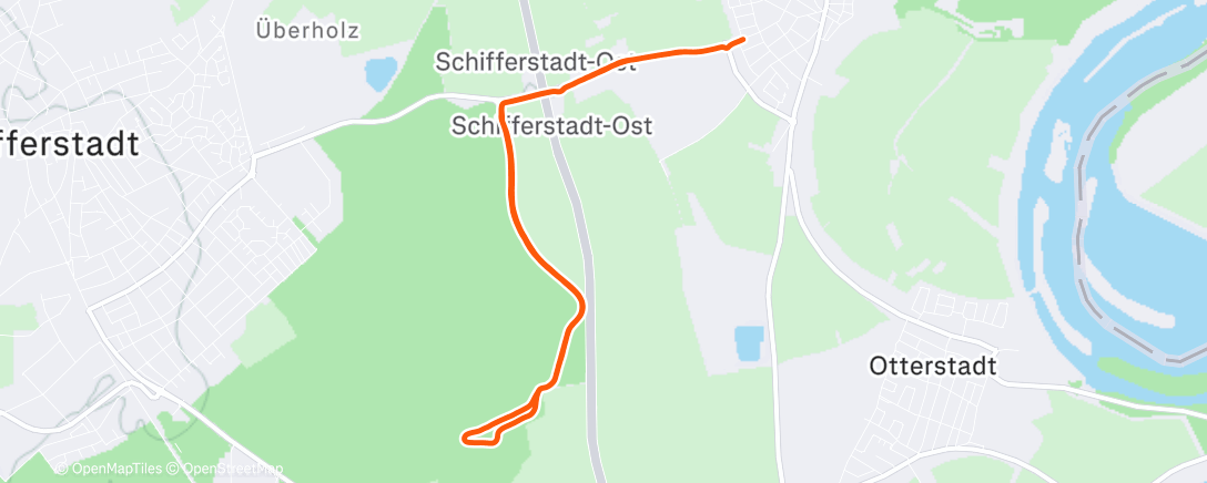 Map of the activity, Lauf am Morgen