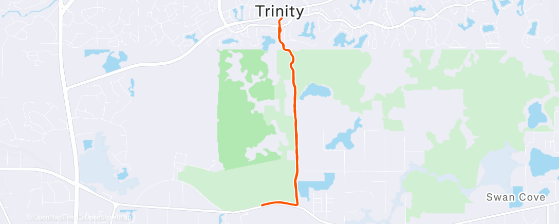 Map of the activity, Morning Run