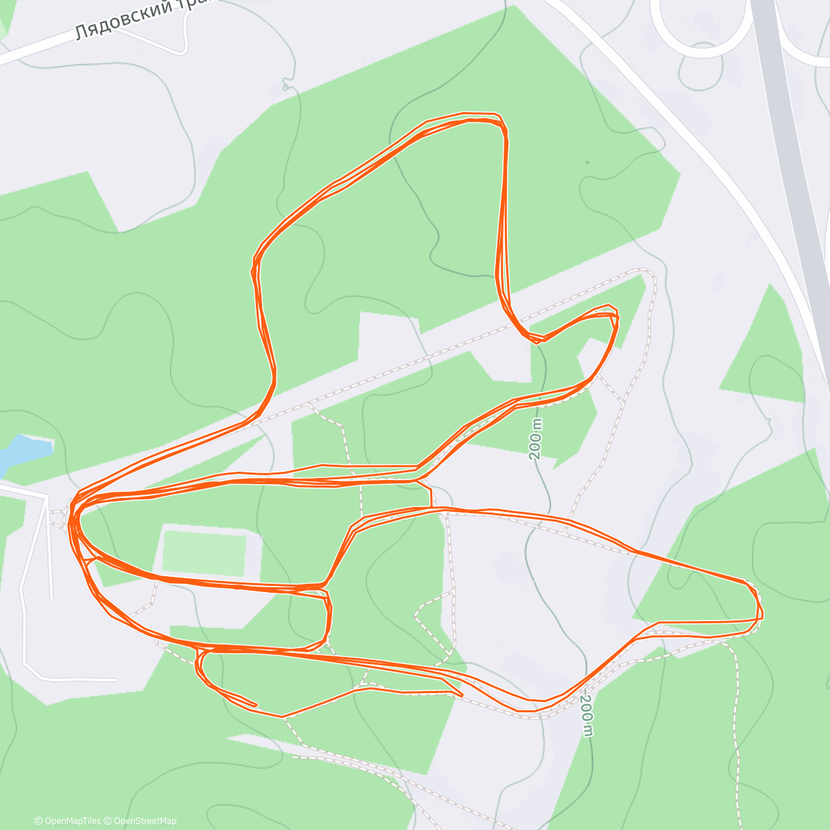 Map of the activity, Полуденный забег