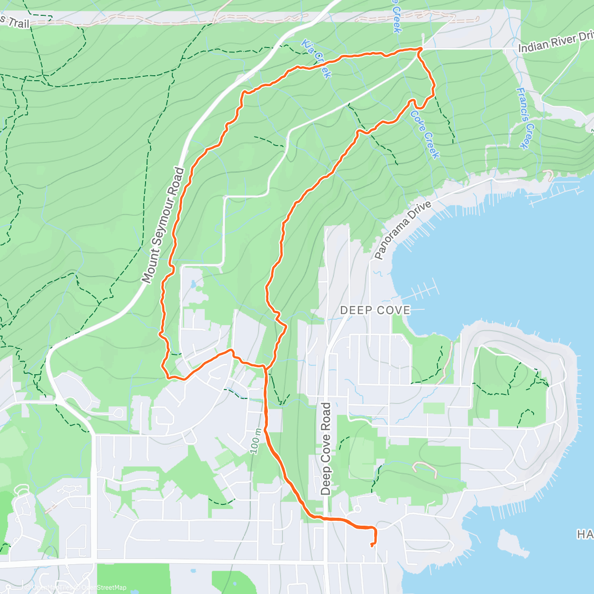 Map of the activity, Morning Walk