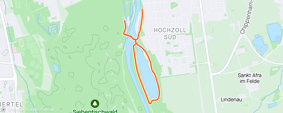 Map of the activity, Nice easy run 🙌