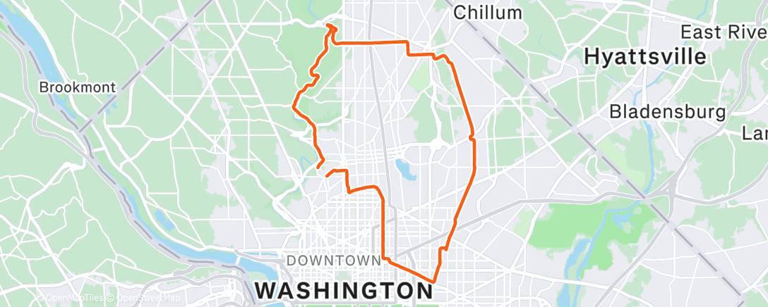 Map of the activity, NYD Miles