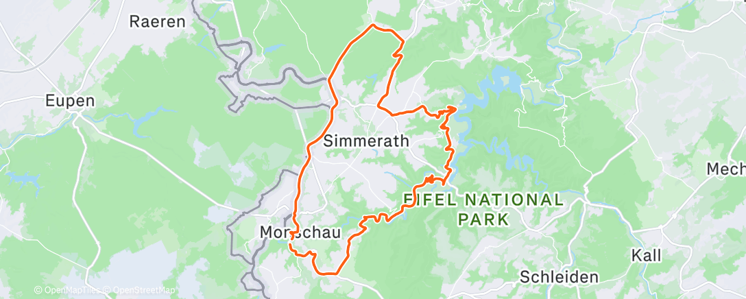 Map of the activity, Mtb Road paradijs Eifel 👌